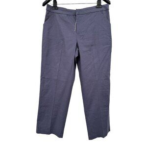 Coldwater Creek Women's Linen Blend Straight Leg Blue Purple Pants Size 12P